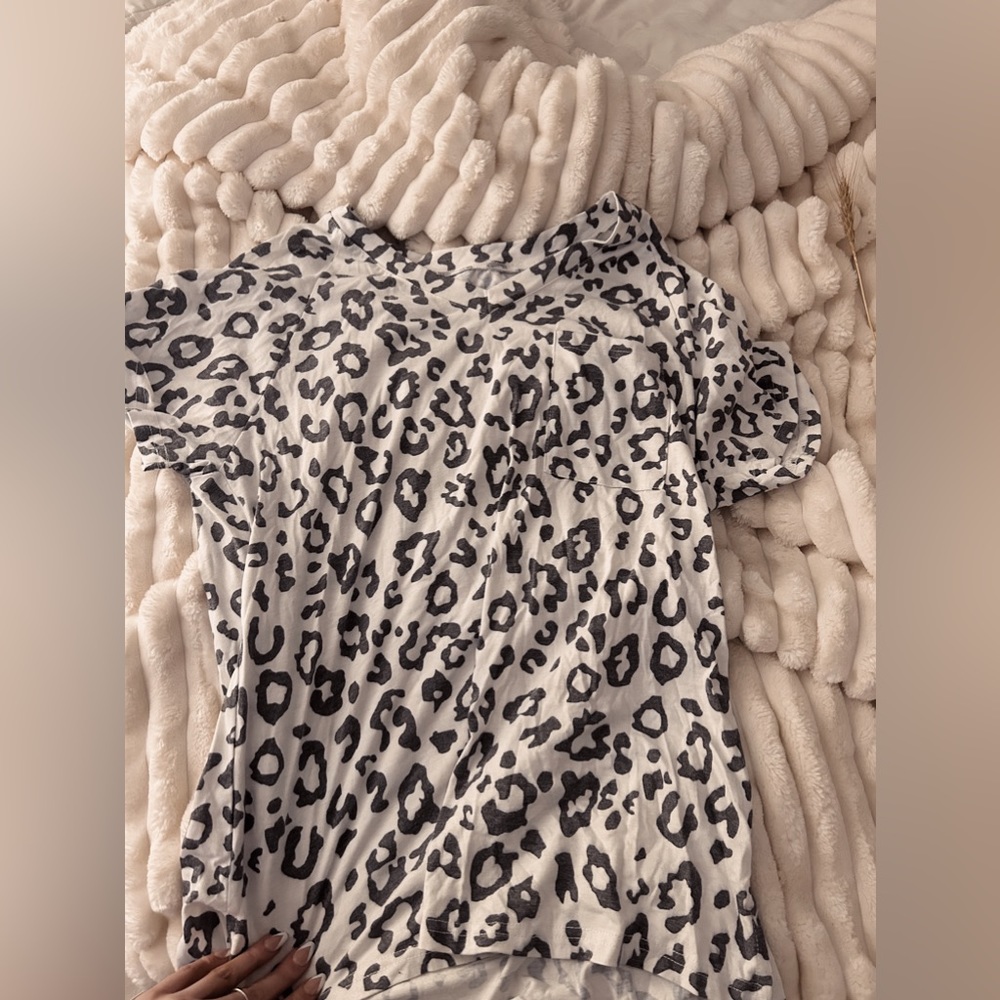 cheetah print short sleeve shirt